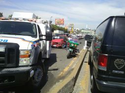 Al sitio arribaron unidades de Servicios Médicos Municipales de las instalaciones de Marcos Montero, para trasladar a los heridos. ESPECIAL /