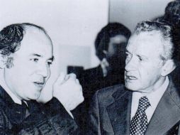 Foto de archivo de Federico Campbell (izquierda) y Juan Rulfo (derecha). ESPECIAL /