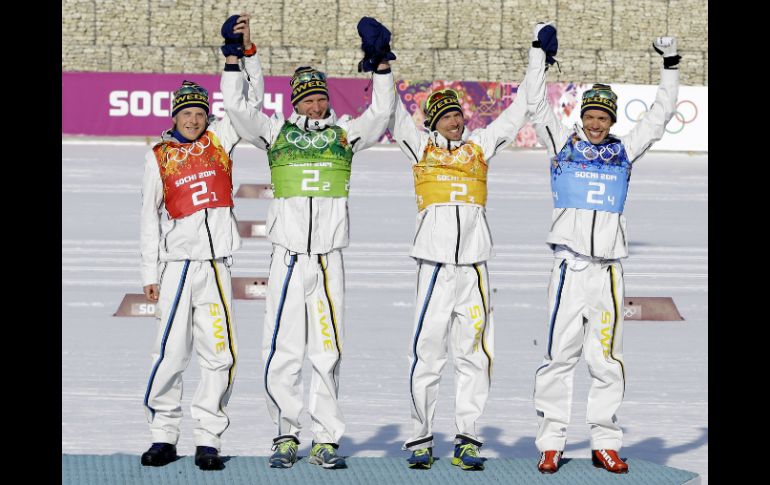 De esta forma celebraron los nuevos monarcas en Sochi 2014. AFP /
