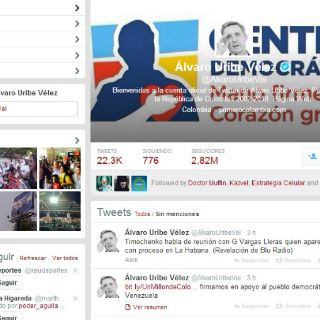 Álvaro Uribe impulsa campaña contra Maduro en Twitter