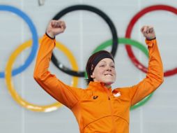 Jorien logró dar la sorpresa en la jornada de hoy y se colgó  la medalla de oro. AP /