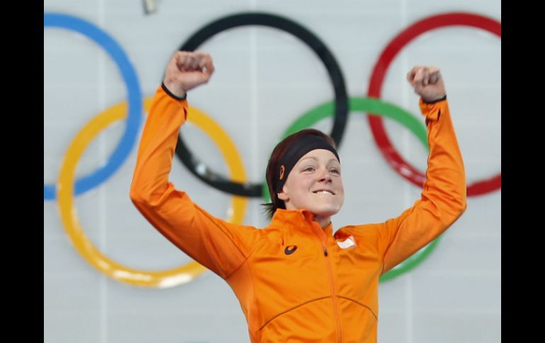 Jorien logró dar la sorpresa en la jornada de hoy y se colgó  la medalla de oro. AP /