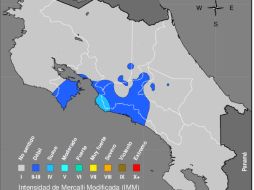 El movimiento telúrico se sintió en Puntarenas y en el Valle Central, donde está la capital San José y otras tres ciudades. ESPECIAL /