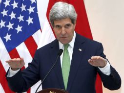 John Kerry intenta aumentar la presión diplomática sobre al-Assad para lograr un acuerdo político. EFE /