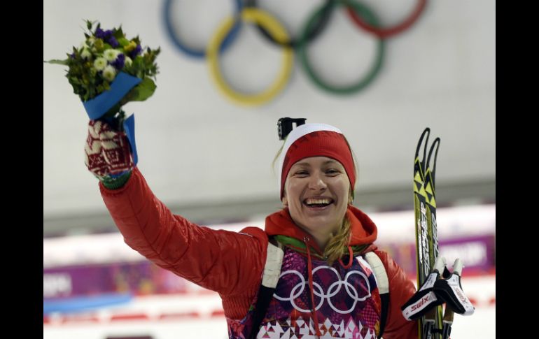 Domracheva ha sido la reina en estos Juegos Olímpicos de Invierno. AFP /