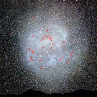 Capturan 'movimiento de reloj' en galaxia cercana