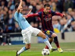 El defensa del Barcelona participó en la derrota del Manchester City 2-0. AP /