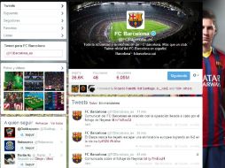 La cuenta del club Blaugrana ya luce limpia de cualquier escrito extraño. ESPECIAL /