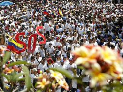 Vista de una de las manifestaciones masivas en Caracas. AFP /