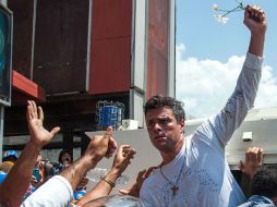 López estará en el penal militar los próximos 45 días mientras se le juzga por delitos de daños, instigación y asociación a delinquir. AFP /