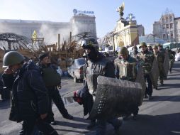 Decenas de personas han muerto y centenares han resultado heridas en los choques callejeros en Ucrania. EFE /