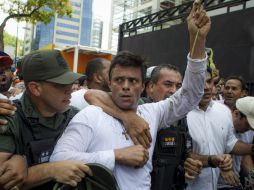 Leopoldo López se entregó el 18 de febrero a las autoridades venezolanas para responder a nueve cargos en su contra. EFE /