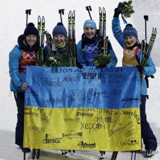 Ucrania gana primer título olímpico en biatlón