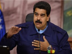 El presidente venezolano se refirió ampliamente durante la rueda de prensa a sus diferencias con Estados Unidos. AFP /