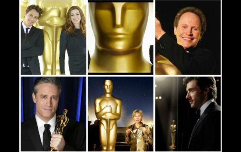 James Franco y Anne Hathaway,  Crystal, Stewart, DeGeneres y Jackman han cautivado a la audiencia. ESPECIAL /