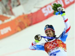 Mario Matt, con 34 años se convierte en el campeón del oro en la categoría de esquí alpino. AFP /