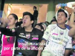 Imagen del video proporcionado por el Grupo Pachuca para señalar a los aficionados señalados.GRUPO PACHUCA  /
