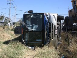 En el último accidente del transporte estuvo involucrada una unidad de la ruta 187 que volcó en Tlajomulco. ARCHIVO /