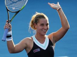La favorita del abierto mexicano de tenis, Dominika Cibulkova vence en la primera ronda a la polaca Radwanska. NTX /