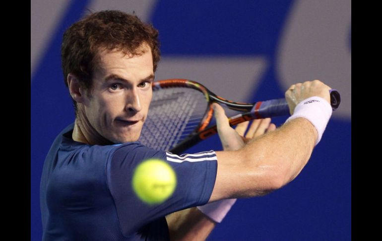 Andy Murray durante el partido ante Joao Sousa en el Abierto Mexicano Telcel. EFE /