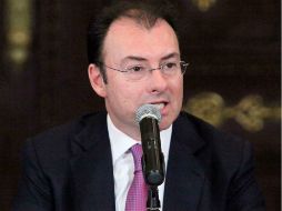 El secretario de Hacienda, Luis Videgaray, anuncia que en lo que resta de este sexenio no habrá modificación al esquema tributario. SUN /