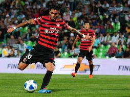 Rodrigo Millar se encargo de dos goles en la cuenta del Atlas en Torreón. MEXSPORT /