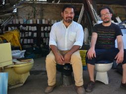 Miguel Sánchez, director de La Nao de los Sueños y Adrián Nuche, director de 'Pedazos de apocalipsis'.  /