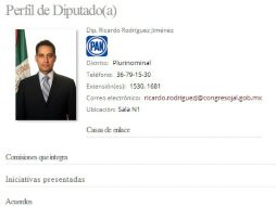 Esta es la ficha que aparece en internet, donde el partido blanquiazul sigue apareciendo. ESPECIAL /