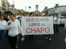 La semana pasada se llevó a cabo una primera marcha a favor de la liberación del 'Chapo'. ARCHIVO /