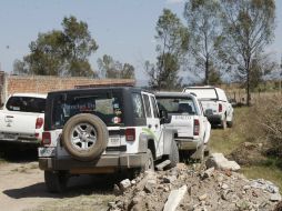 En un trabajo en conjunto inspeccionaban un predio de aproximadamente dos mil 500 metros cuadrados.  /