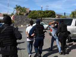 Algunos jóvenes fueron detenidos durante la marcha en la que exigían que el 'Chapo' no sea extraditado. SUN /