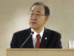 Ban Kin-moon, pide que 'la independencia, la seguridad y la integridad territorial' sean preservadas en Ucrania. EFE /