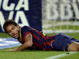 Neymar da Silva arribó con gran cartel al club azulgrana y este año no se ha visto bien. AFP /