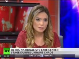 La presentadora dio sus declaraciones durante una transmisión en vivo de RT. ESPECIAL /