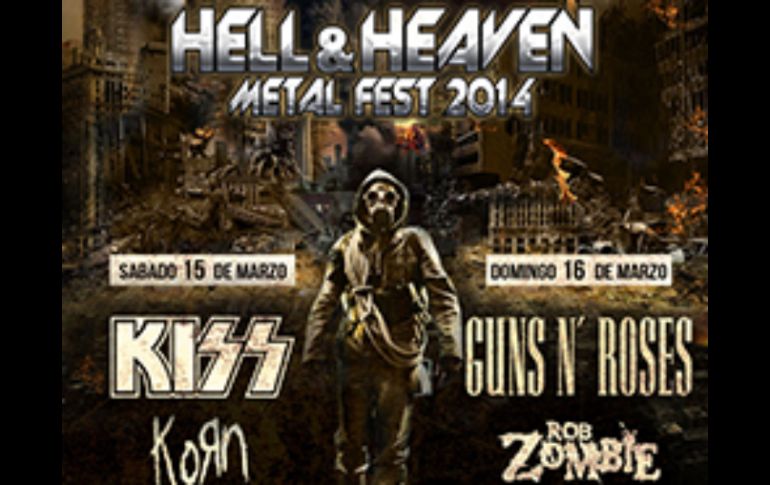 El concierto tendría las participaciones de Kiss, Korn y Guns N' Roses. ESPECIAL /