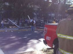 Al lugar acudieron elementos de Bomberos.  /