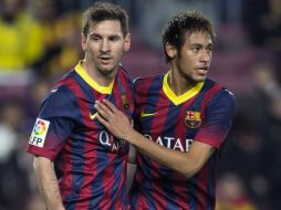 Messi y Neymar deberán llevar al equipo blaugrana a una victoria más. EFE /