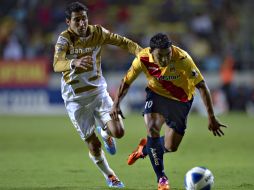 En el minuto 44 Luis Fuentes despertó al público asistente con el 1-0. MEXSPORT /