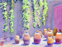 Estampa. El patio de las ollas, uno de los emblemas de la Casa-Taller Luis Barragán en la capital del país.  /