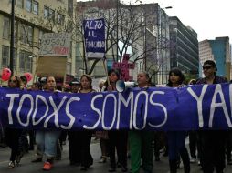 Ayer, Yakiri encabezó la marcha por el Día Internacional de la Mujer en la Ciudad de México. ARCHIVO /