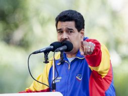 El mandatario ofrece discurso al finalizar marcha a favor del gobierno. EFE /