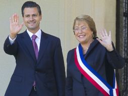 El Presidente Peña Nieto asistió a la toma de posesión de Michele Bachalet como presidenta de Chile. AFP /