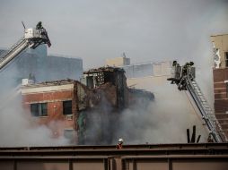 Un edificio explota y se derrumba en el barrio de East Harlem, en el norte de Manhattan. AFP /