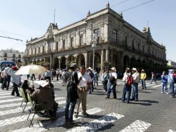 Los manifestantes bloquearon las avenidas Alcalde e Hidalgo.  /