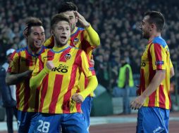 Este triunfo en Bulgaria deja al Valencia con todo a favor para acceder a los cuartos de final. AP /