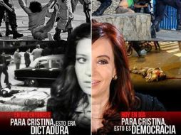 Los reclamos hacia la postura ''desinteresada'' de los mandatarios la hacen a través de imágenes de un antes y después. ESPECIAL /