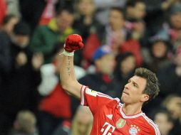 El goleador croata, Mario Mandzukic, abrió el marcador para el Bayern. AFP /