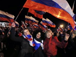 Más del 90 por ciento de la población de Crimea votó por la reunificación con Rusia. EFE /