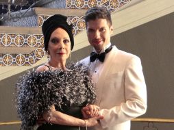 Mauricio Martínez y Jacqueline Andere en la grabación del video. NTX /