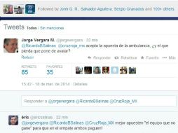 Esta fue la respuesta en internet que lanzó el propietario del Rebaño. Twitter: @JorgeVergara. ESPECIAL /